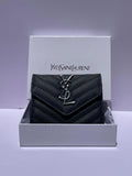 YSL Mini Wallet — Noir Silver