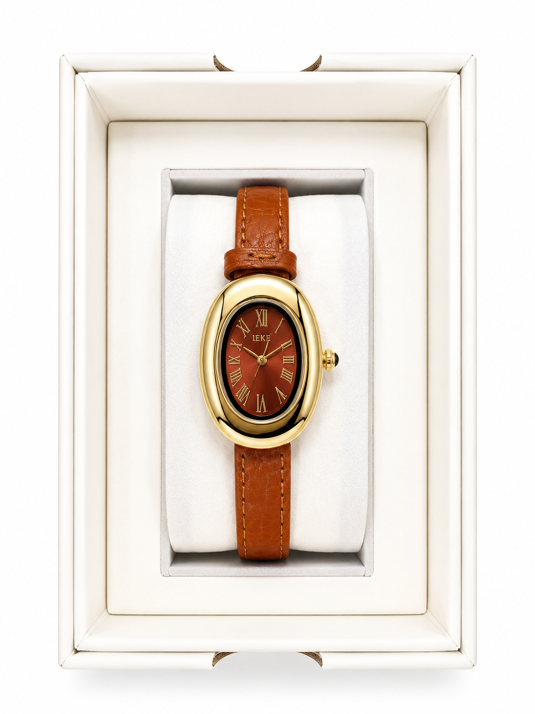 Montre Femme Élégance Camel & Or
