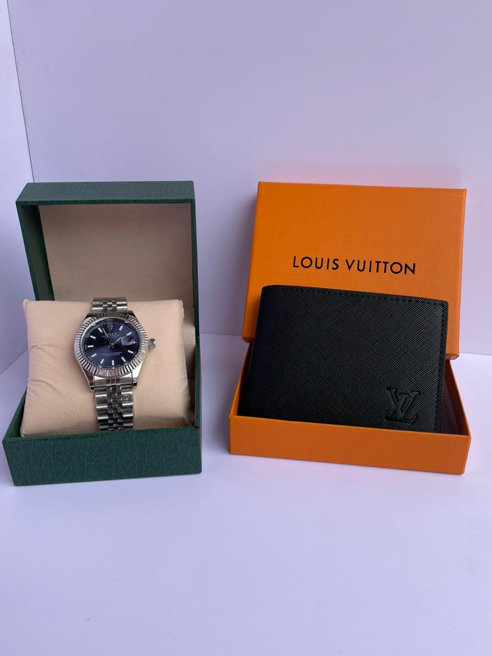 Pack Rolex Datejust & Portefeuille Louis Vuitton Noir⌚🖤
