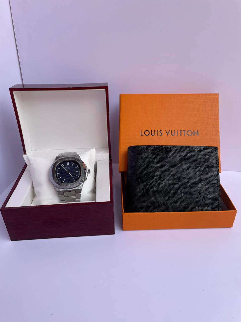 Pack Patek Philippe & Portefeuille Louis Vuitton Noir ⌚🖤