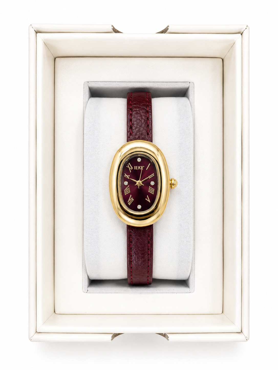 Montre Femme Élégance Bordeaux Or
