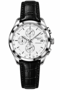 Montre Tissot 1853  – Cadran Blanc & Bracelet en Cuir Noir